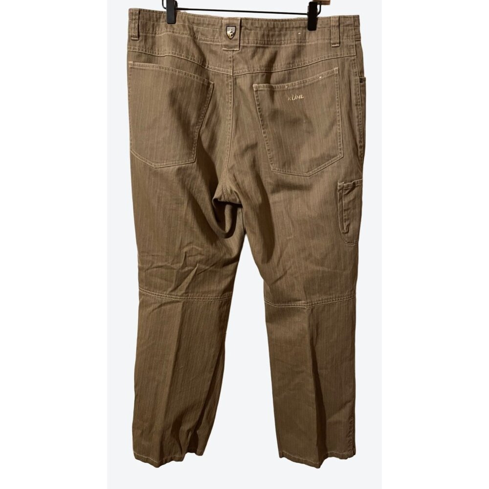 Kuhl Men's Vintage Midweight Brown Striped Hiking Pants 36" x 30" - Picture 4 of 7